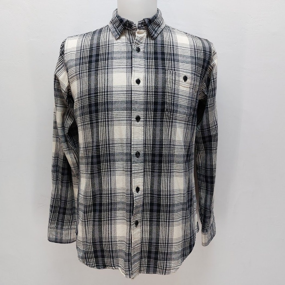 Ezekiel Plaid Flannel Shirt Men's S Black Grey Checkered Cotton Grunge Skater